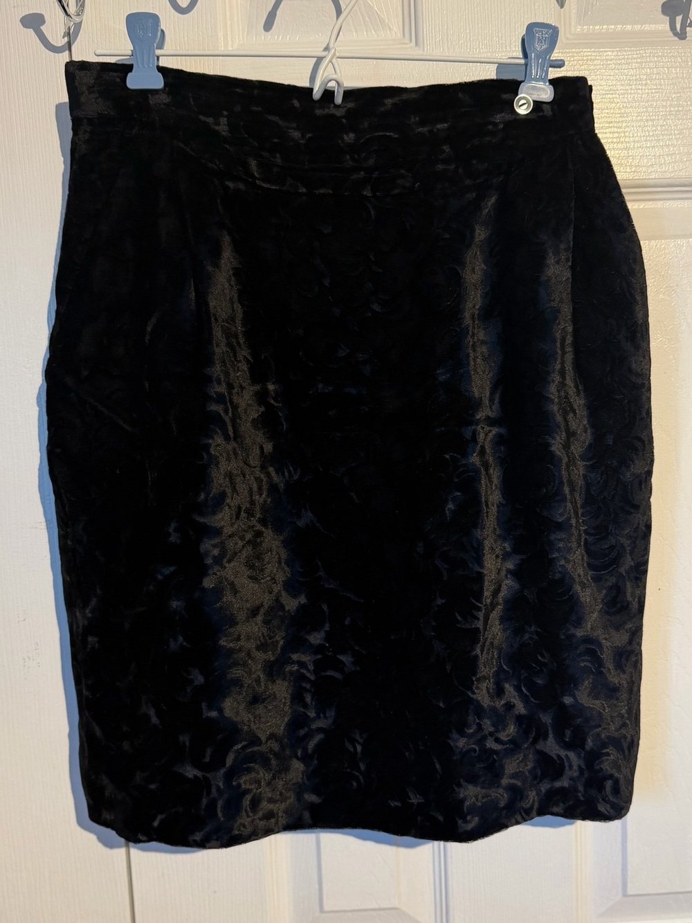 Christian Dior Crushed Velvet Pencil Skirt Size 10